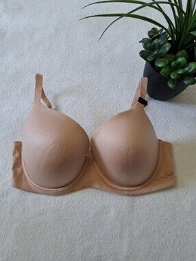 Aerie Smooth Nude Demi Bra Women's Size 38DD Underwire Support Neutral